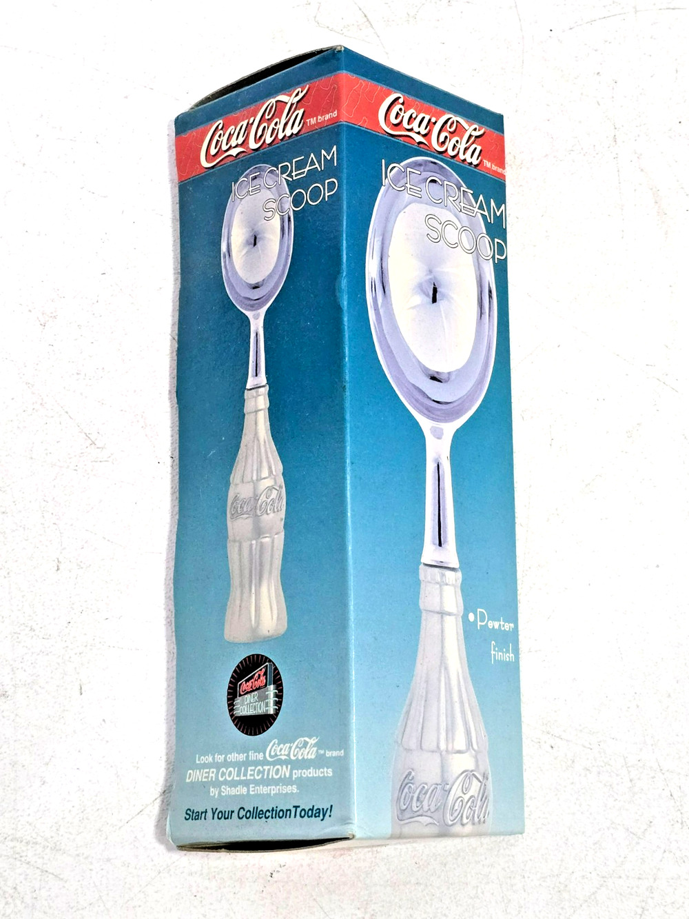Vintage Coca Cola 8" Ice Cream Scoop Pewter & Chrome NOS